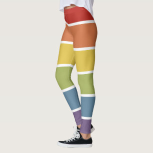 LGBTミュートレトロカラーレインボー レギンス