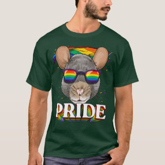 LGBTラットゲイプライドLGBTQレインボーフラッグサングラス Tシャツ