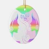 LGBTレかわいらしスビアンパーソナライズされたオーナメント セラミックオーナメント (右)