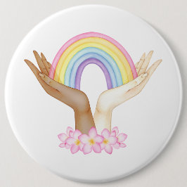 LGBTレインボーオンハンズ 缶バッジ