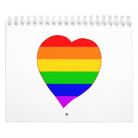 LGBTレインボーカラーハート カレンダー (カバー)