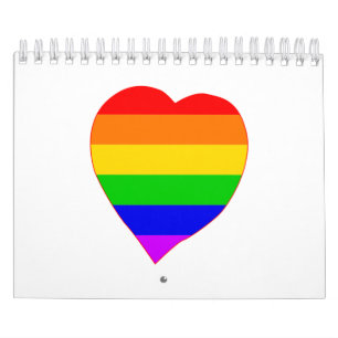 LGBTレインボーカラーハート カレンダー