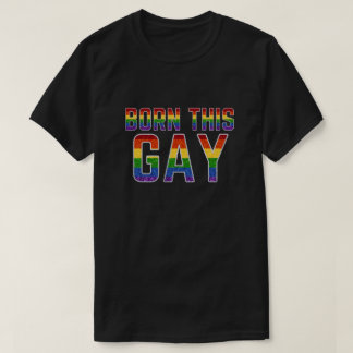 LGBTレインボーグリッター生まれこのゲイ Tシャツ