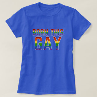 LGBTレインボーグリッター生まれこのゲイ Tシャツ