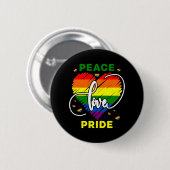 Lgbtレインボーゲイピースラブプライド 缶バッジ (正面&裏面)