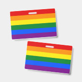 LGBTレインボーゲイプライド国旗の名前 バッジ (正面&裏面)