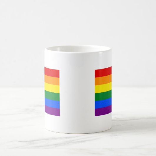 LGBTレインボーゲイプライド国旗 コーヒーマグカップ (中央)