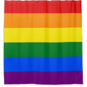 LGBTレインボーゲイプライド国旗 シャワーカーテン (正面)