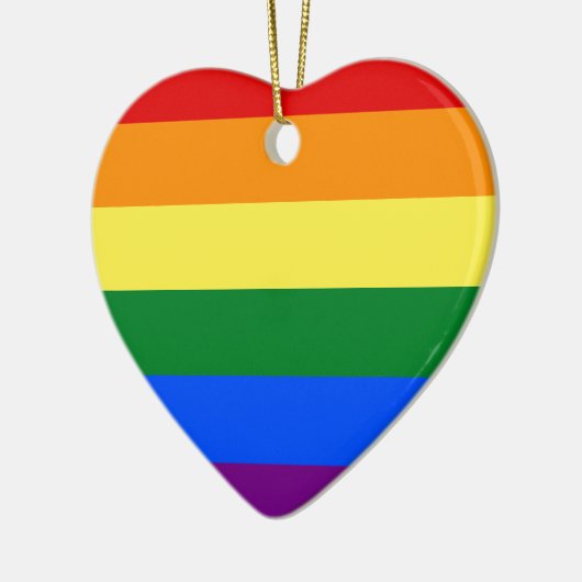 LGBTレインボーゲイプライド国旗 セラミックオーナメント (左)