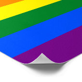 LGBTレインボーゲイプライド国旗 ポスター (角)