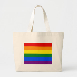 LGBTレインボーゲイプライド国旗 ラージトートバッグ