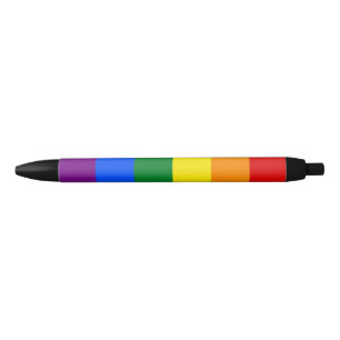 LGBTレインボーゲイプライド国旗 黒ボールペン