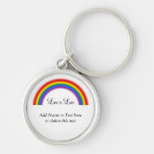 LGBTレインボーゲイプライド愛があなたのテキスト キーホルダー (正面)