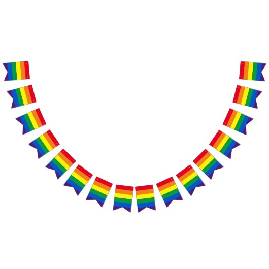 Lgbtレインボーストライプゲイプライド バンティングフラッグ (全)