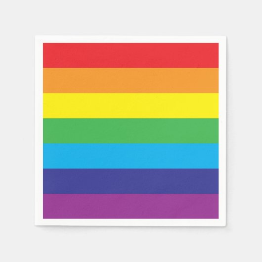 LgbtレインボーストライプズLgbt スタンダードカクテルナプキン (正面)