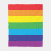 LgbtレインボーストライプズLgbt フリースブランケット (正面)