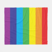 LgbtレインボーストライプズLgbt フリースブランケット (正面(横))