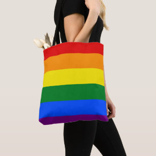 LGBTレインボーストライプ トートバッグ