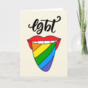 LGBTレインボータング カード