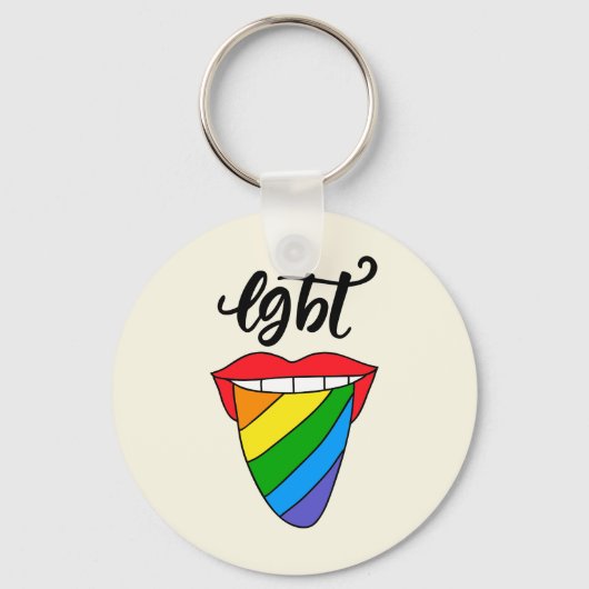 LGBTレインボータン キーホルダー (正面)