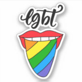 LGBTレインボータン シール (正面)