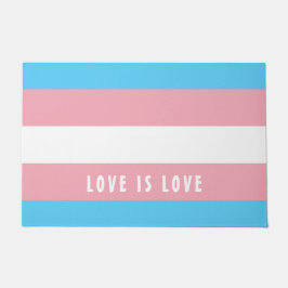 LGBTレインボートランスエンダープライドフラグカスタム文字 ドアマット