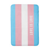 LGBTレインボートランスエンダープライドフラグカスタム文字 バスマット (正面縦)