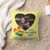 LGBTレインボーハートズ·ファザーズ·デー クッション (ブランケット)