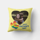 LGBTレインボーハートズ·ファザーズ·デー クッション (裏面)