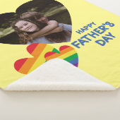 LGBTレインボーハートズ·ファザーズ·デー シェルパブランケット (3/4)