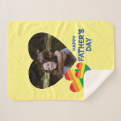 LGBTレインボーハートズ·ファザーズ·デー シェルパブランケット (正面(横))