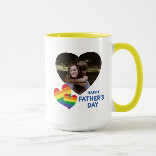 LGBTレインボーハートズ·ファザーズ·デー マグカップ (右)