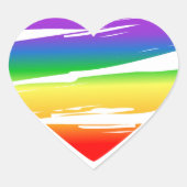 Lgbtレインボーハートブラシ効果 ハートシール (正面)