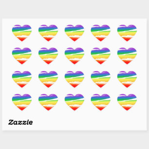 Lgbtレインボーハートブラシ効果 ハートシール
