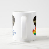 LGBTレインボーハート父の日 ジャンボコーヒーマグカップ (裏面)