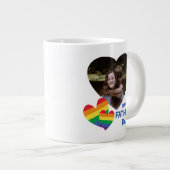 LGBTレインボーハート父の日 ジャンボコーヒーマグカップ (正面右)