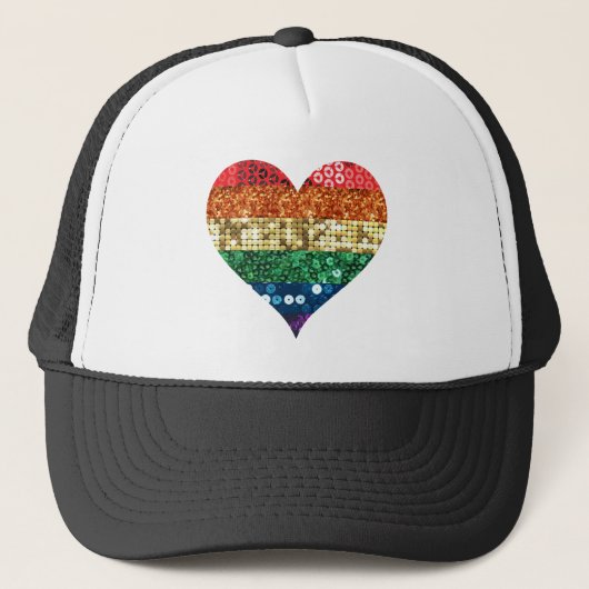lgbtレインボーハート キャップ (正面)