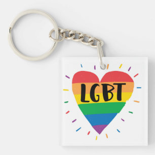 LGBTレインボーハート キーホルダー