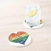 lgbtレインボーハート コースター (側面)