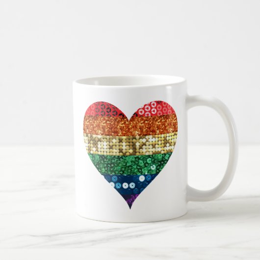 lgbtレインボーハート コーヒーマグカップ (右)