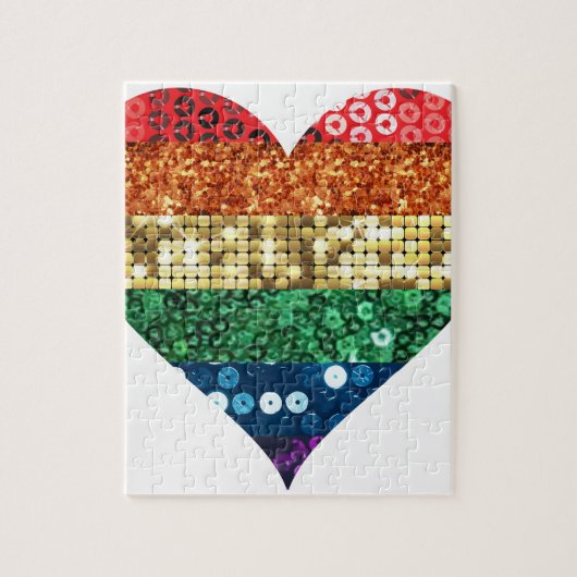 lgbtレインボーハート ジグソーパズル (縦)