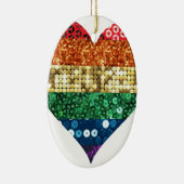lgbtレインボーハート セラミックオーナメント (右)