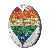 lgbtレインボーハート ダーツボード (正面右)