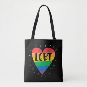 LGBTレインボーハート トートバッグ