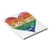 lgbtレインボーハート ノートパッド (アングル)