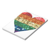 lgbtレインボーハート ノートパッド (回転)