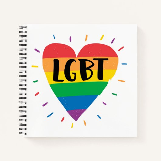 LGBTレインボーハート ノートブック (正面)