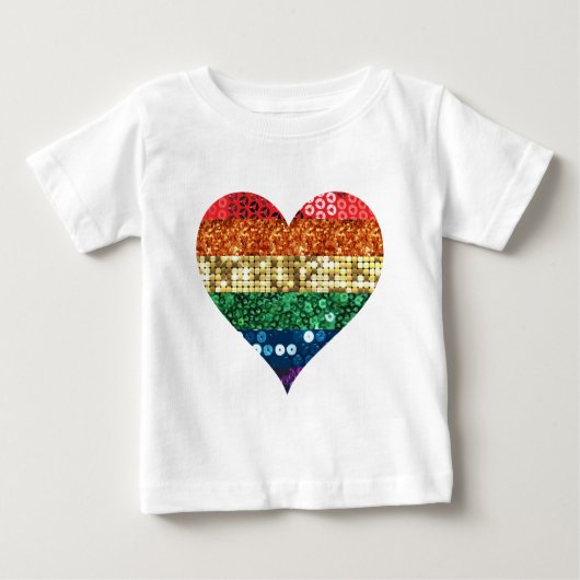 lgbtレインボーハート ベビーTシャツ (正面)