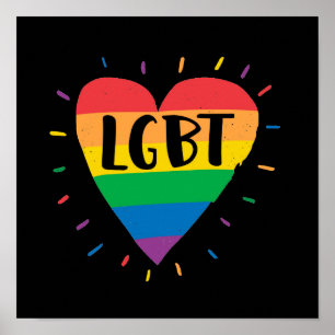 LGBTレインボーハート ポスター