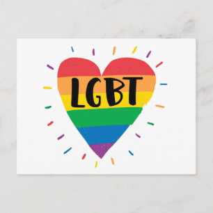 LGBTレインボーハート ポストカード